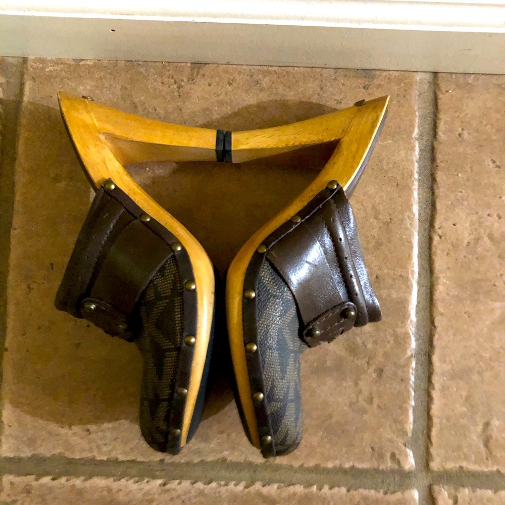 Michael Kors Leather Studded Accent Mules, Women Size 7 1/2